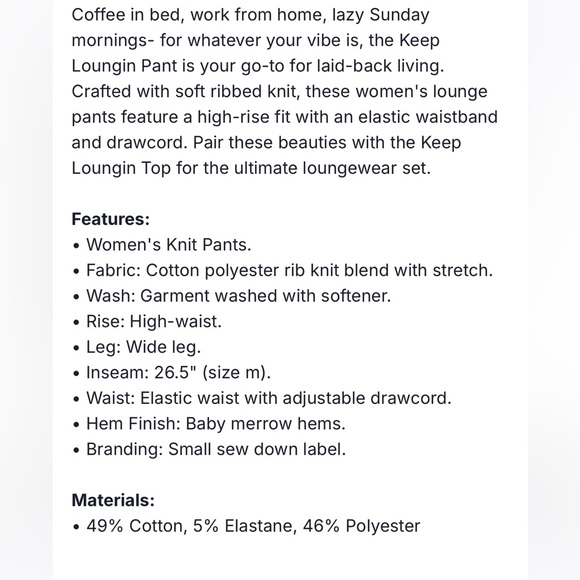 Billabong lounge pants - Picture 9 of 9